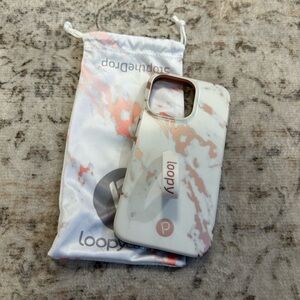 Loopy Case White and Pink Marble Phone Case